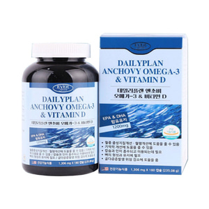 에버그린 데일리플랜 엔쵸비 오메가3 &amp; 비타민D 180캡슐